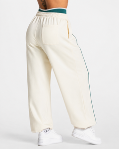 Custom Logo Women's Pearl <b>White</b> Contrastline Sweatpants Oversized Casual Women's Fleece Baggy <b>Joggers</b> Premium Quality Trouser - Product Image 2