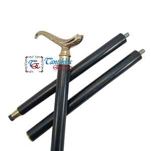 Mango de diseño de latón con mango de madera para caminar, bastón plegable para personas mayores, bastón ligero para caminar - Product Image 4