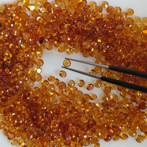 ซิทรินสีทองธรรมชาติ 3.0 มม. ทรงกลมเจียระไนแบบบริลเลียนท์ คุณภาพดีที่สุด พลอยเม็ดเดี่ยวสำหรับทำเครื่องประดับ - Product Image 3