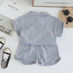 Ensembles de vêtements pour garçons, ensembles de vêtements d'été pour tout-petits, ensembles de vêtements décontractés pour garçons avec broderie - Product Image 5