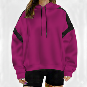 Hoodie oversize pour femme de haute qualité, impression de logo personnalisée, style streetwear, hoodie oversize uni pour femme - Product Image 2