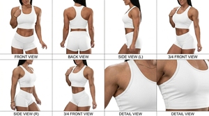 Ensemble de vêtements de sport pour femmes de qualité supérieure, soutien-gorge de sport à séchage rapide et short, tenue de sport - Product Image 3