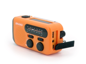 Radio d'urgence extérieure à énergie solaire avec manivelle avec fonction de lampe de poche intégrée - Product Image 4