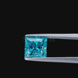 Diamante de Laboratorio con Corte Princesa Azul Océano de Lujo, DEF VVS VS, Certificado IGI, Piedra Suelta para Joyería Personalizada - Product Image 3