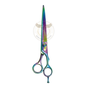 High Quality Luxury Stainless Steel Rainbow Pet Grooming Scissors with Precision <b>Blades</b> for Stylish Cutting - Product Image 1
