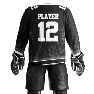 Premium Quality Breathable High Quality New Arrival Men's Adult Ice Hockey Uniform Sets 100% Polyester Eco-Friendly Quick Dry - Product Image 5