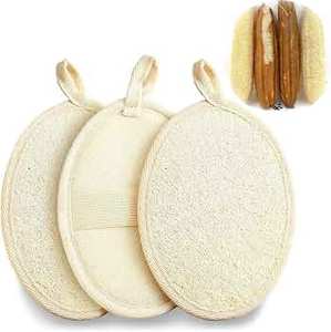 Éponge de bain naturelle en loofah, biodégradable, respectueuse de l'environnement, exfoliant corporel, zéro déchet, coussin de douche, OEM personnalisé - Product Image 3