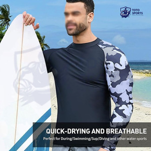 ผ้าเนื้อบางเบา ผู้จัดจำหน่ายที่ดีที่สุด คุณภาพสูง ระบายอากาศได้ดี เสื้อแขนยาวสำหรับออกกำลังกาย ยอดขายดี เสื้อผ้าออกกำลังกายสำหรับผู้ชาย เสื้อรัชการ์ด - Product Image 4