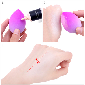 Éponge de maquillage en forme de goutte d'eau, mélangeur de fond de teint, outil de beauté cosmétique, réutilisable, portable, taille standard - Product Image 3