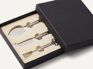 Juego de cuchillos para queso de acero inoxidable con mangos Fleur de Lis, herramientas duraderas de metal para queso, para uso en la cocina y en la mesa. - Product Image 4