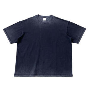 Camiseta de Hombre 100% Algodón, Nueva Colección Primavera-Verano, Estilo Retro Casual, Transpirable, 275g, Teñido Inverso, Deshilachado y Lavado - Product Image 5
