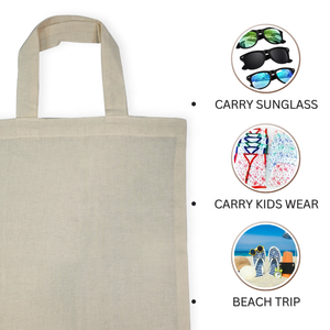 LMC กระเป๋าผ้าฝ้ายออร์แกนิก100% ระดับโลกน้ำหนักเบาทนทานใช้ซ้ำได้ซูเปอร์มาร์เก็ต - Product Image 5