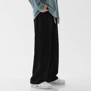 Denim Unisex 100% Cotton Quick Dry High Waist Heavyweight Vintage Regular Fit Straight Embroidery Multiple colors <b>Baggy</b> Style - Product Image 3