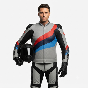 Unisex BM Cowhide/Kangaroo Track/Riding Perforated Polyester/Cotton Motorbike <b>Racing</b> <b>Jacket</b> CE Approved Plus Size Waterproof - Product Image 3