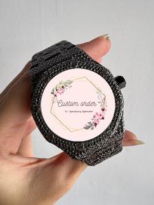 Montre Hip Hop personnalisée de haute qualité en moissanite noire pour hommes, bracelet en acier inoxydable, passe le test du diamant, montre-bracelet populaire - Product Image 3