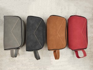 Bolsas de Cosméticos de Cuero Duraderas de Estilo Simple con Cierre, Portátiles, Personalizadas, Lisas y Teñidas, para Uso Casual, de los Mejores Fabricantes - Product Image 1
