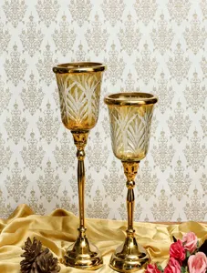 Modern <b>Candle</b> Stand Matt Finished Gold High Quality Handmade Fancy <b>Candle</b> Making <b>Candle</b> Vessel - Product Image 3