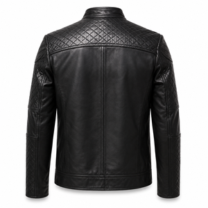 FURAT LEATHERS Hot Selling Breathable <b>Mens</b> Leather <b>Suede</b> <b>Jacket</b> Stand Collar Front Zipper Autumn Casual Polyester Lining Solid - Product Image 3