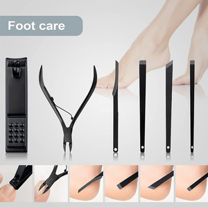 Kit de manucure professionnel, outils en acier inoxydable, étui portable, ensemble de coupe-ongles 7 en 1 pour adultes, style classique, haute qualité - Product Image 3