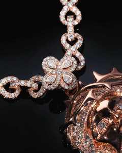 Collier pendentif Jésus en argent 925 avec moissanite, plaqué or rose, style hip-hop glacé, pour soirée, luminária pendente - Product Image 2