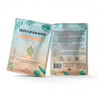 Sacs d'emballage personnalisés pour masques faciaux en feuille, finition mate, impression en héliogravure, pour pochettes cosmétiques liquides pour le visage