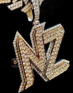 Collar de Cadena Cubana de Moissanita de Calidad de Exportación, Plata de Ley 925, Diamante VVS, Joyería Hip Hop para Uso en Fiestas, Disponible para la Venta - Product Image 2