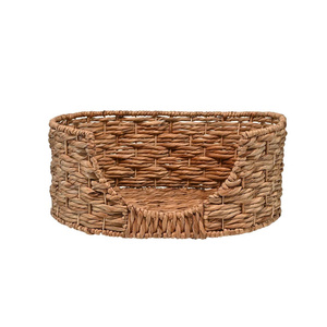 Panier-coussin ovale en jacinthe d'eau pour animaux de compagnie (chiens et chats), idéal pour la maison, l'hôtel, la station balnéaire, la chambre, le salon et le sol - Meilleures ventes en gros - Product Image 1