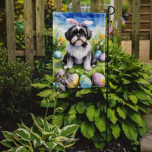 Shih Tzu Pascua huevo caza jardín bandera Multicolor buzón decorativo patio Banner para Patio ilustraciones para patio y césped signo - Product Image 2