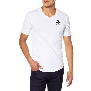 Camisetas de manga corta 100% algodón estampadas para hombre, cuello en V, ajuste holgado, transpirables y ligeras. - Product Image 4