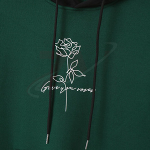 Sudaderas con capucha verde oscuro y negras para hombre, 100% algodón original, 450 GSM, ropa informal para exteriores, deportiva, para correr. - Product Image 5