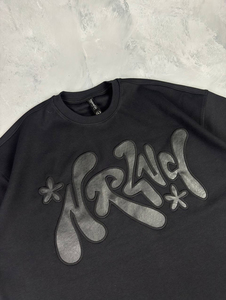 <b>Red</b> <b>Oversized</b> Men's T-<b>Shirt</b> With Black Letter Pattern Front Print Short Sleeve O-Neck Street Style Jersey Fit for low prices - Product Image 5