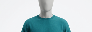 เสื้อสเวตเชิ้ตคอกลมสีเขียวอมฟ้าสำหรับผู้ชาย ทรงปกติ ผ้าถัก สีพื้น สวมใส่สบายๆ สำหรับฤดูใบไม้ร่วง - Product Image 3