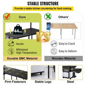 Cucina Mobile Integrata Tutto-in-Uno per Esterni, Box da Campeggio Multifunzionale Portatile con Fornello Antivento per Cucinare all'Aperto - Product Image 4