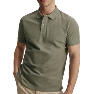 Chemises polo à manches courtes pour hommes, décontractées, anti-rides, en tricot uni, polyester/coton, 180g, longueur normale - Product Image 1