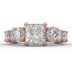 Bague en argent authentique pour femme, avec moissanite en forme de princesse, grappe multi-rangs, pour demande en mariage ou cadeau surprise - Product Image 5