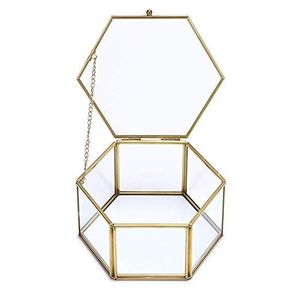 Vintage Metal And Glass Jewelry Box Decorative <b>Display</b> <b>Case</b> For Jewelry Keepsakes Trinkets And Accessories Storage - Product Image 6
