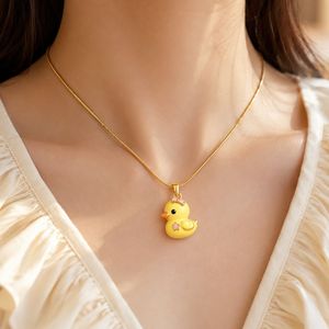 Collar Kawaii con Colgante de Animal 3D, Cadena de Acero Inoxidable Chapada en Oro, Joyería para Mujer - Product Image 3