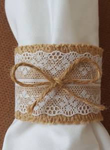 Anneaux de serviette en toile de jute - Product Image 3