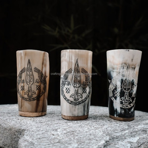 Taza Vikinga de Cuerno Natural al por Mayor, Hecha a Mano, Ecológica, Estilo Nórdico Animal, Taza de Cuerno para Beber de Tamaño Personalizado, Regalo Empresarial - Product Image 3
