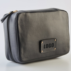 Leather <b>Tech</b> Organizer Case with Zipper Closure 7 Inch Classic Travel Electronics Storage <b>Bag</b> for Documents and Devices - Product Image 4