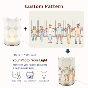 โคมไฟตั้งโต๊ะรูปสัตว์เลี้ยงแบบ DIY พร้อมฐานไม้ LED ปรับแต่งได้ สำหรับตกแต่งบ้าน เป็นมิตรกับสิ่งแวดล้อม - Product Image 1