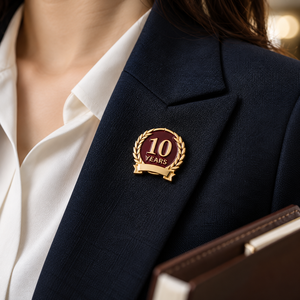 Pins de Solapa Personalizados con Acabado Plateado, Insignias para el 25.º Aniversario de la Empresa, Fabricante OEM - Product Image 3
