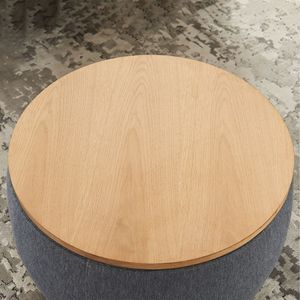 2 in 1 Function Round <b>Storage</b> Ottoman Dark Grey (25.5"x25.5"x14.5") Work As End Table and Ottoman <b>Stools</b> & Ottomans" - Product Image 5