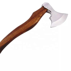 Hacha Vikinga Hecha a Mano de Acero al Carbono, Forjada a Mano, con Filo Afilado, Mango de Madera Duradero, Estilo Tradicional, para Campismo al Aire Libre - Product Image 4