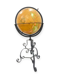 Globo Terráqueo Decorativo Art Deco con Base Giratoria de Metal Artístico, Ecológico y Duradero - Product Image 3