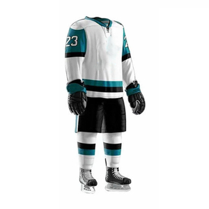Nouvelle tenue de hockey sur glace pour hommes, prix bas, très vendue, 100% polyester, logo personnalisé, antibactérienne, séchage rapide, haute performance - Product Image 6