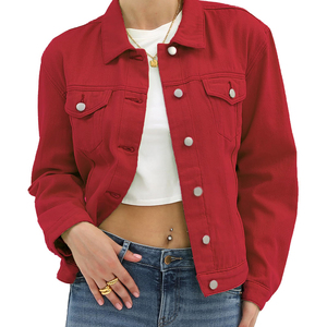 Veste en jean pour femme, toutes les couleurs, nouvelle collection, tendance, tissu durable, confortable, respirante, personnalisable. - Product Image 3