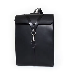 Heritage Craft <b>black</b> <b>leather</b> <b>backpack</b> handmade durable vintage laptop travel bag premium stylish unisex everyday use compact spa - Product Image 1