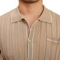 Pull en maille pour homme Cole Buxton, tricot, col polo, haut d'été