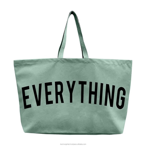 Sac fourre-tout en toile à prix abordable avec longues poignées, logo personnalisé, réutilisable, en coton, fabricant OEM ODM en gros - Product Image 4